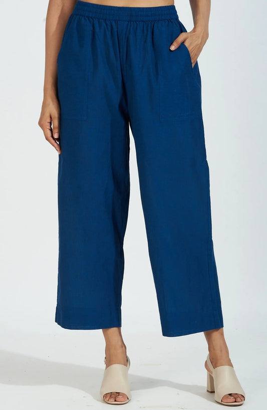 COMFORT FIT COTTON PANTS - DEEP BLUE SOUTH COTTON