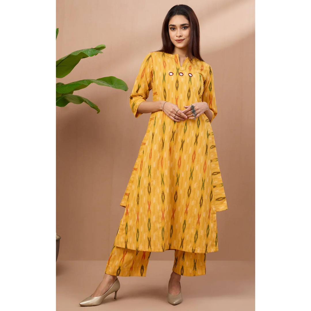 Co-Ord Set Long Kurta With Side Twist - Luminous Threads