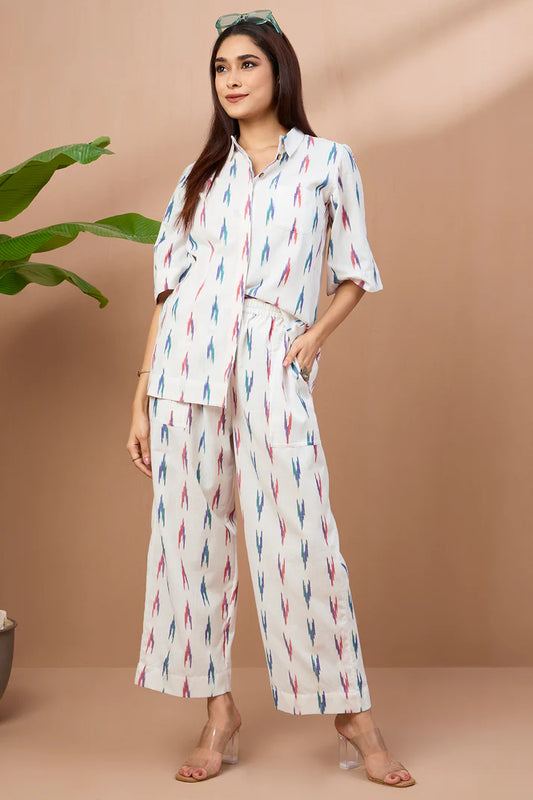 Frosted Sprinkles Cotton Resort Shirt Co-ord Set (set of 2)