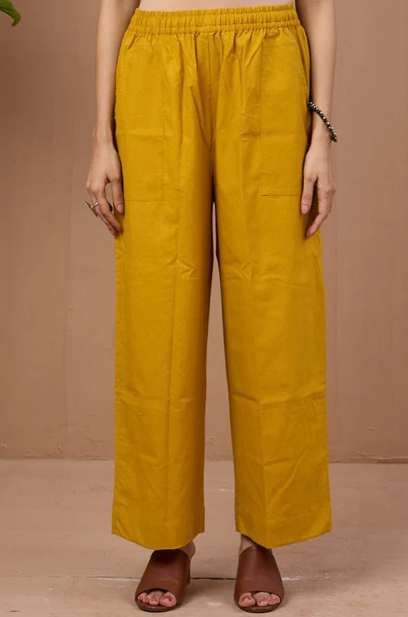 Dijon Yellow Cotton Co-Ord Set (Set Of 2)