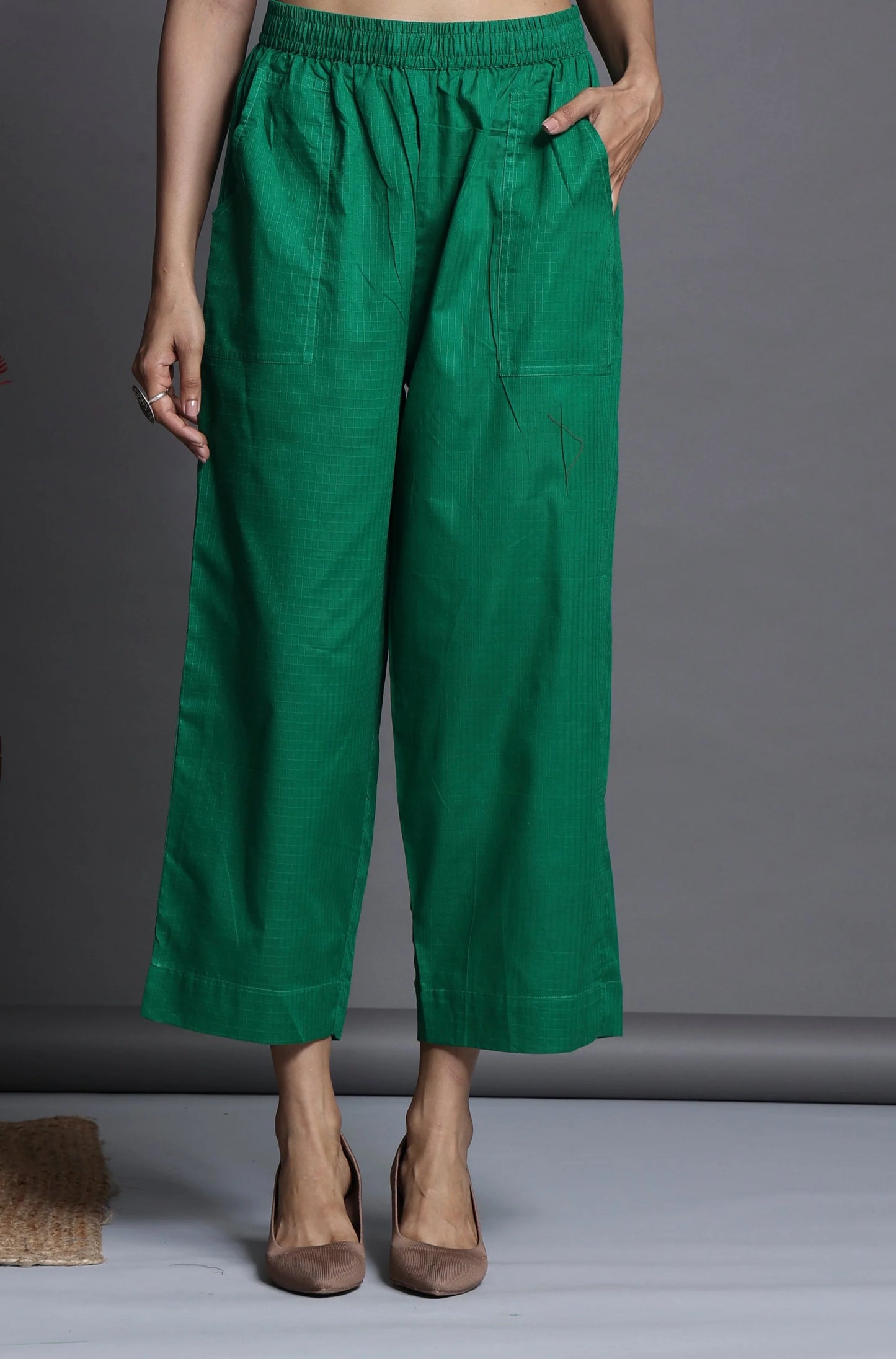 Comfort Fit Green Pants