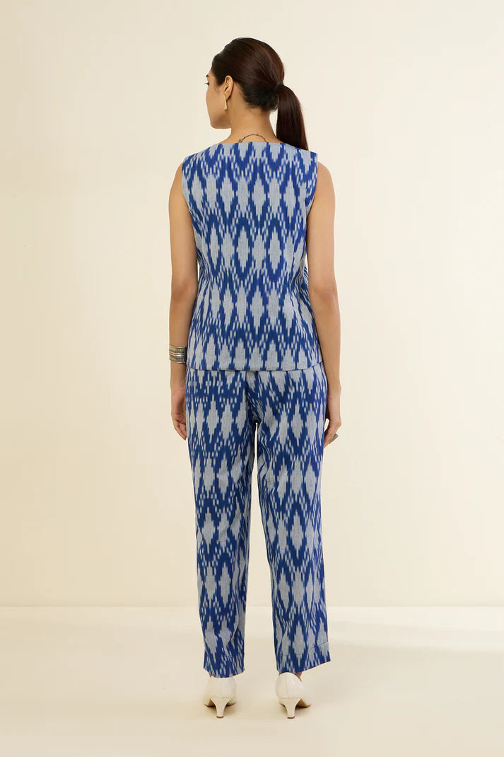 Oceanic Dreamscapes Button Down Waistcoat Co-Ord 2-Piece Set