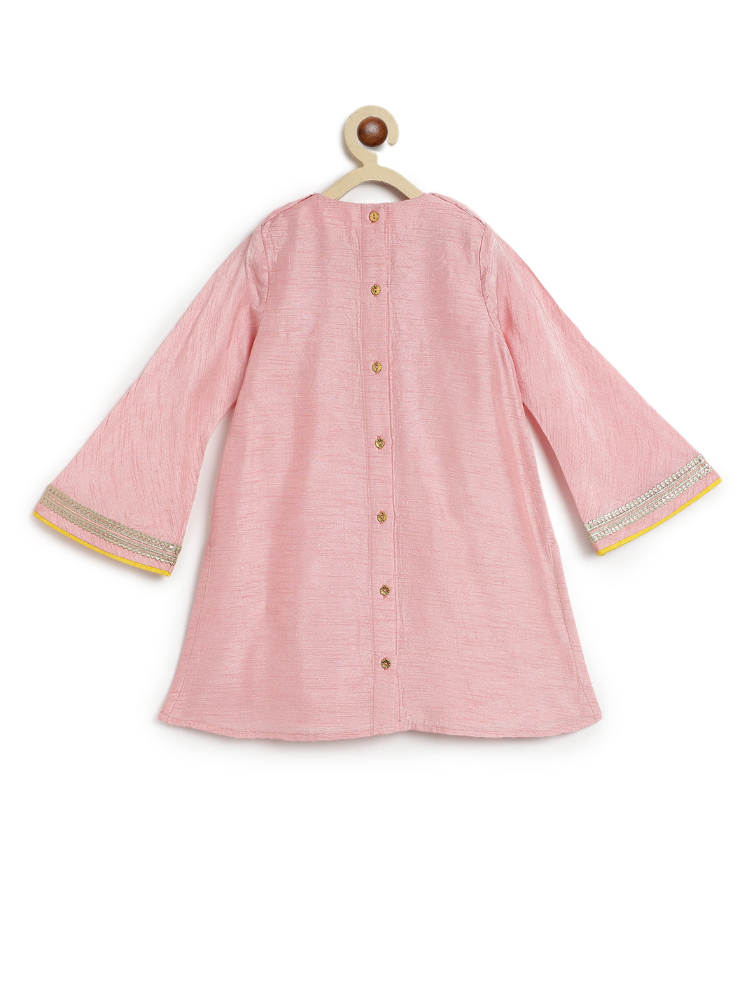 Nargis Silk Suit Set for Girls - Pink