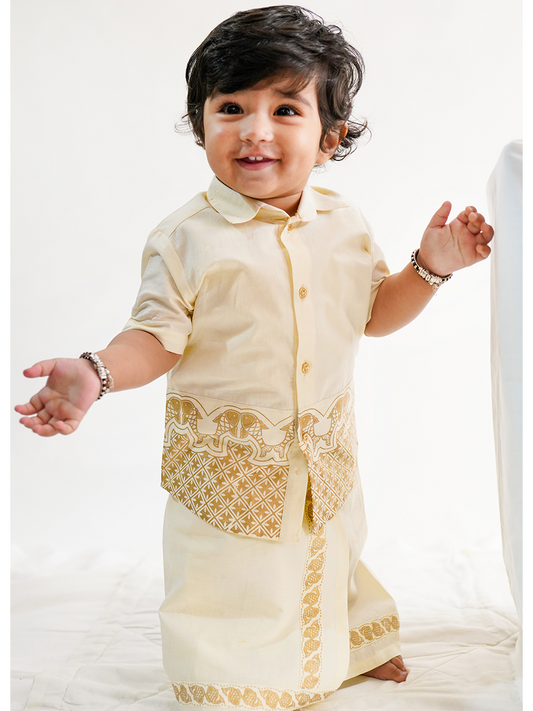 Traditional Veshti Set (With Angavastram)