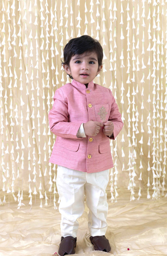 Riwayat Bandhgala for Baby Boys - Pink