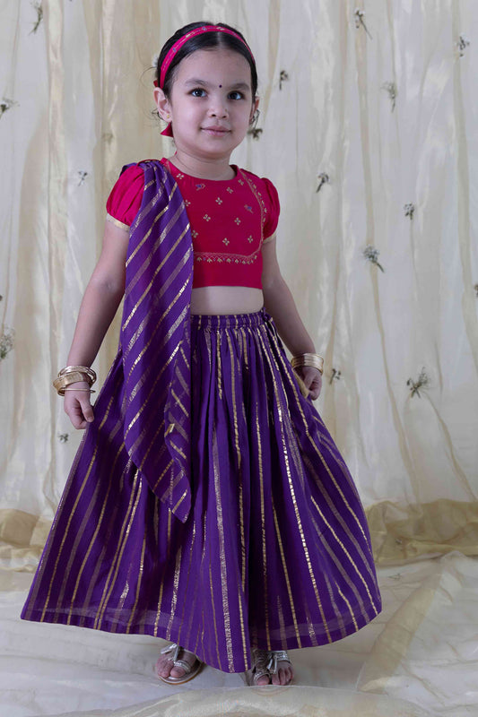 Lehenga Set - Purple