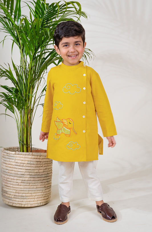 Little Flying Elephant Kurta Pyjama Set