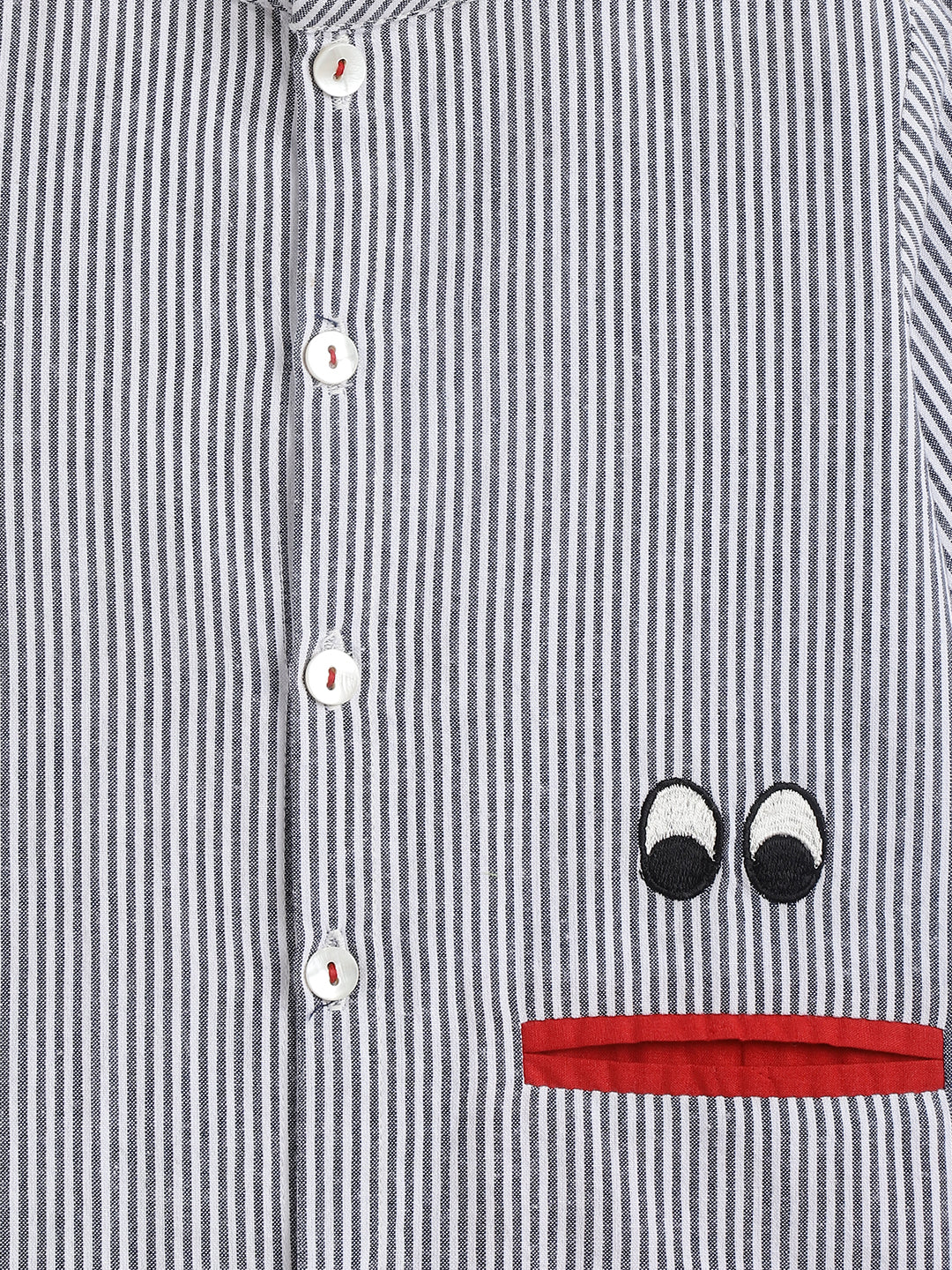 Googly Eyes Shirt - White and Blue